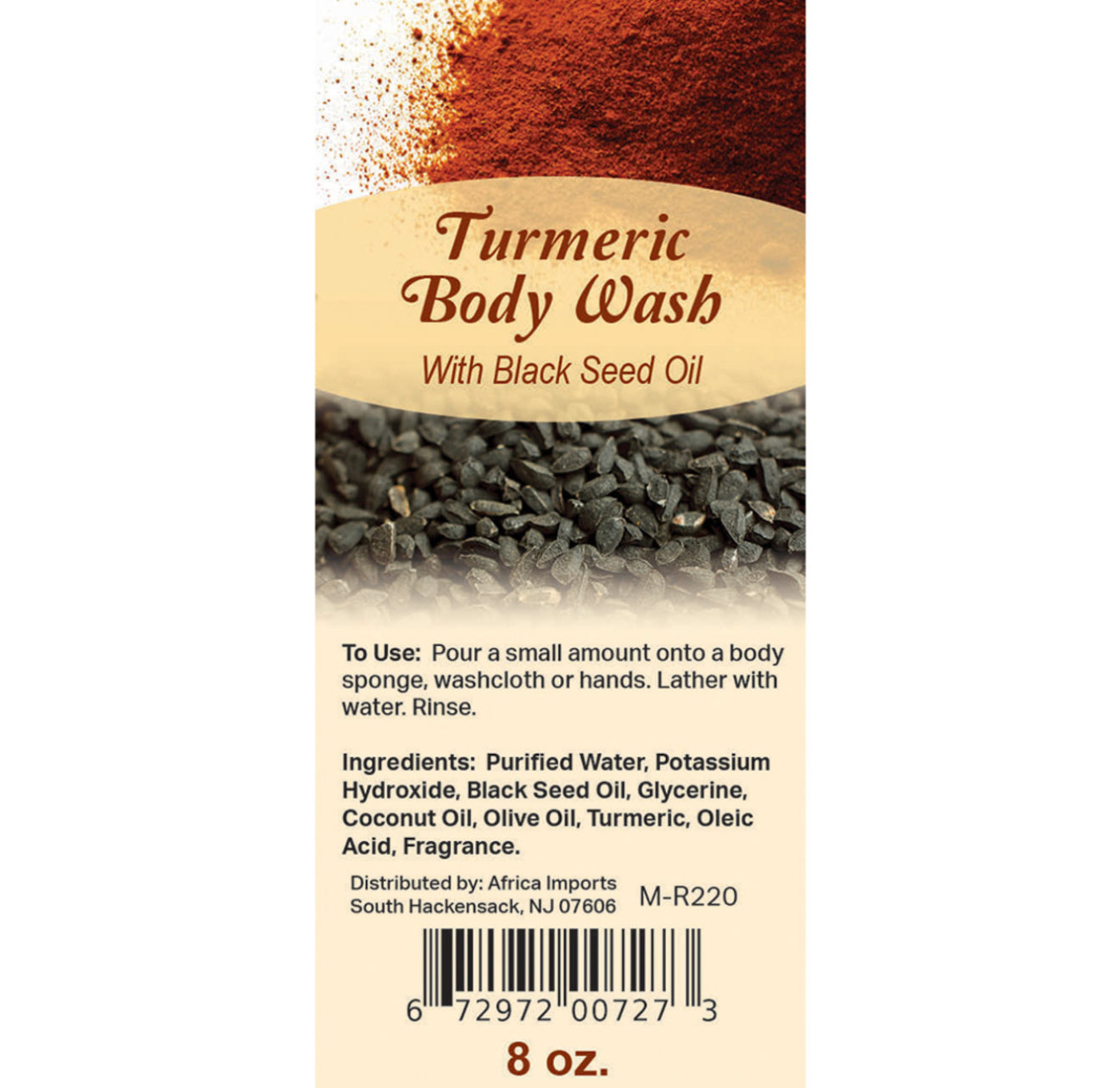 Turmeric Body Wash with Black Seed Oil