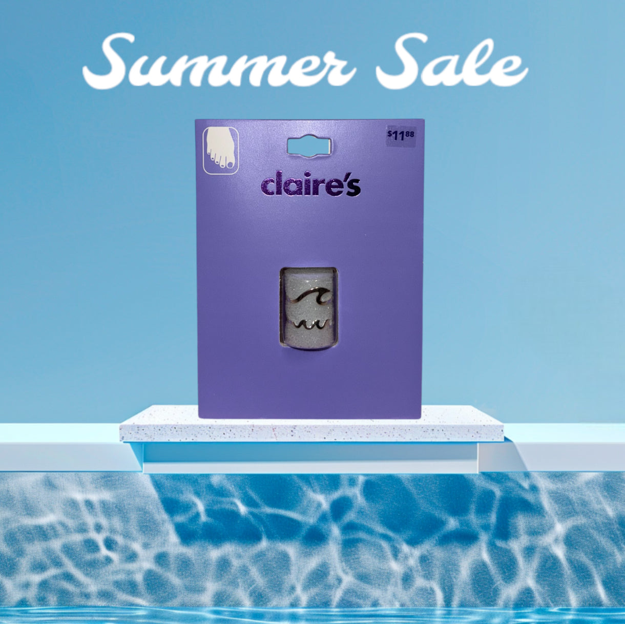 Claire's Adjustable Wave Toe Ring Set