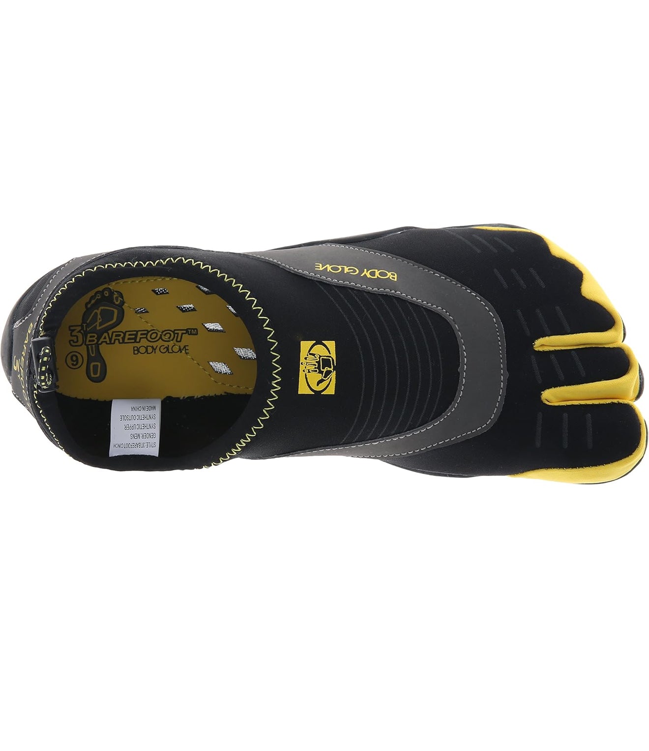 Body Glove 3T Black/Yellow Men Size 10