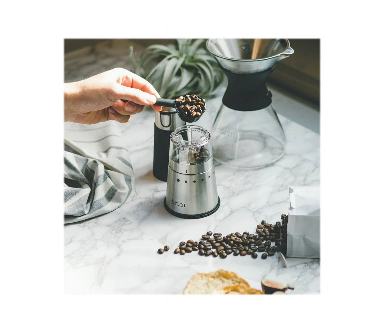 Brim Electric Handheld Electric Coffee Grinder - Stainless Steel