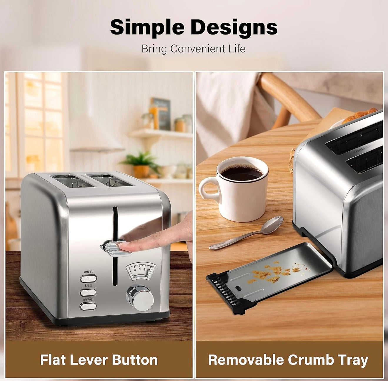 Simple Deluxe 2-Slice Toaster