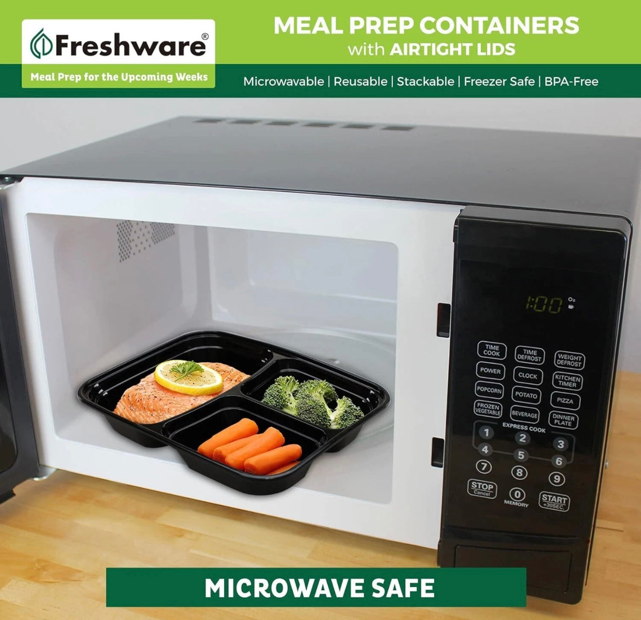Freshware Meal Prep Containers 21 Count (Pack of 1)