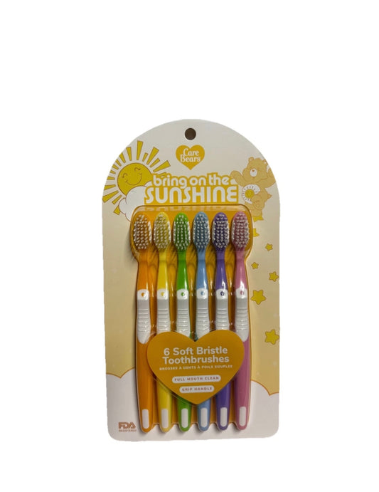 Care Bears Toothbrushes 6 Pk Soft Bristle