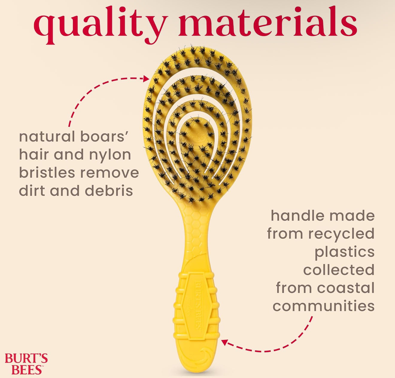 Burts Bees Porcupine Dog Hair Brush