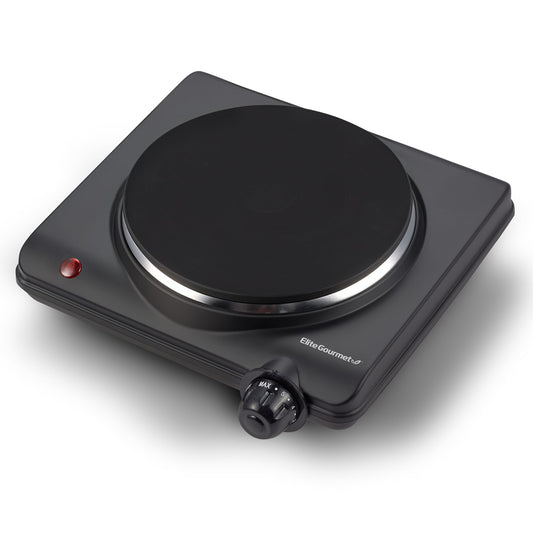 Elite Gourmet Countertop Single Cast Iron Burner
