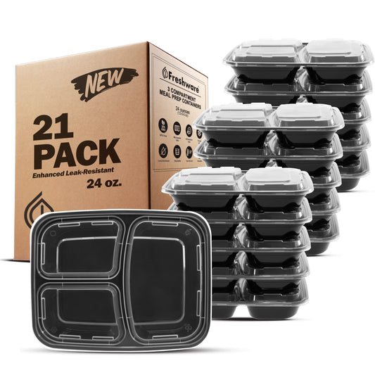 Freshware Meal Prep Containers 21 Count (Pack of 1)